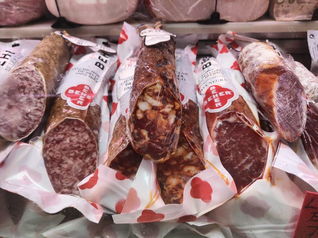 chorizo, salchichón y lomo